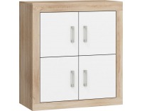 Komoda Verin VRN-01 - sonoma svetlá / biely lesk