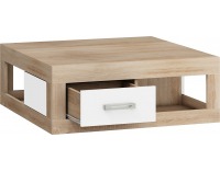 Konferenčný stolík Verin VRN-02 - sonoma svetlá / biely lesk