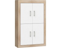 Regál Verin VRN-20 - sonoma svetlá / biely lesk