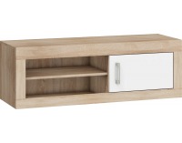 TV stolík Verin VRN-21 - sonoma svetlá / biely lesk