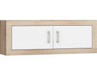 Skrinka na stenu Verin VRN-23 - sonoma svetlá / biely lesk