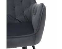 Jedálenské kreslo Verio - sivá (Velvet) / čierna