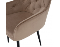 Jedálenské kreslo Verio - svetlohnedá (Velvet) / čierna