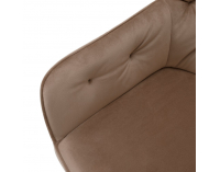 Jedálenské kreslo Verio - svetlohnedá (Velvet) / čierna