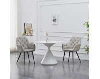 Jedálenské kreslo Verio New - sivá (Velvet) / čierna