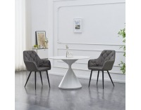 Jedálenské kreslo Verio New - tmavosivá (Velvet) / čierna