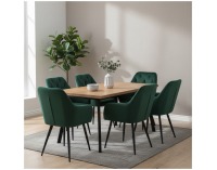 Jedálenské kreslo Verio New - tmavozelená (Velvet) / čierna