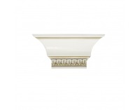 Rustikálny ozdobný prvok na sokel Verona V - biela patyna