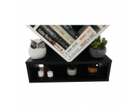 Regál Vevey - biela / čierna