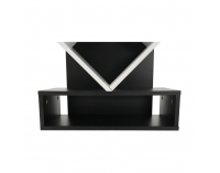 Regál Vevey - biela / čierna