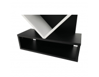 Regál Vevey - biela / čierna