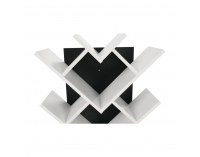 Regál Vevey - biela / čierna