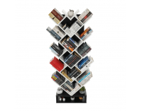 Regál Vevey - biela / čierna