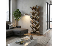 Regál Vevey - hnedosivý dub