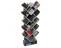 Regál Vevey - sivá / biela