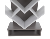 Regál Vevey - sivá / biela