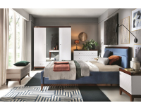 Obývacia izba Via - biely mat / mahagón vysoký lesk