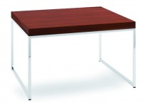 Konferenčný stolík Via VI-S4 - mahagón vysoký lesk / chróm