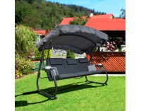 Záhradná hojdačka Victoria - antracit / sivá