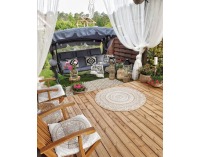 Záhradná hojdačka Victoria - antracit / sivá