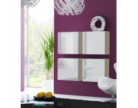 Skrinka na stenu Vigo 50 - dub sonoma / biely lesk