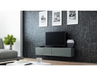 TV stolík na stenu Vigo 180 - sivá / sivý lesk