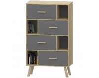 Obývacia izba Vilander - sivý grafit / dub artisan