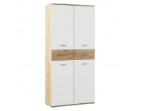 Botníková skriňa / regál Vilot - biela / dub artisan