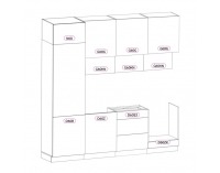 Kuchynská linka Vinetu 240 - sivá / dub artisan