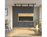 Kuchynská linka Vinetu 240 - sivá / dub artisan