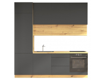 Kuchynská linka Vinetu 240 - sivá / dub artisan