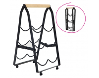 Stojan na víno Vinote - čierna / prírodná