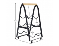 Stojan na víno Vinote - čierna / prírodná
