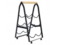 Stojan na víno Vinote - čierna / prírodná