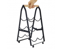 Stojan na víno Vinote - čierna / prírodná