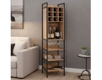 Regál na víno Vinpo - dub / čierna