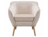 Dizajnové kreslo Vioda - béžová (Velvet) / prírodná