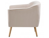 Dizajnové kreslo Vioda - béžová (Velvet) / prírodná