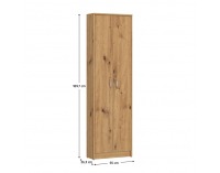 Dvojdverová policová skriňa Vira Mecki New - dub artisan