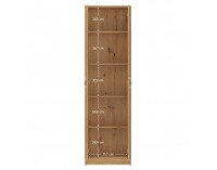 Dvojdverová policová skriňa Vira Mecki New - dub artisan