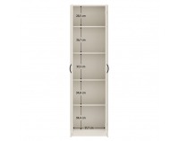 Dvojdverová policová skriňa Vira Mecki New - kašmír