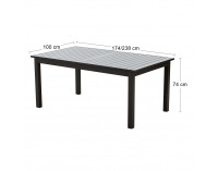 Rozkladací záhradný stôl Vita - čierna