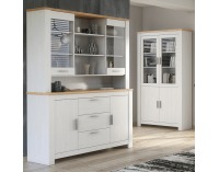 Vitrína (nadstavba) Rene 160 - biela andersen / dub bernstein