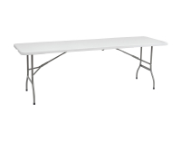 Cateringový skladací stôl Vivas 244x75 cm - sivá / biela