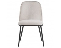 Jedálenská stolička Vudia - béžovohnedá / natural / čierna