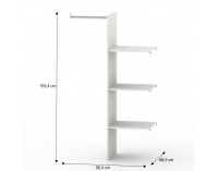 Priečka do šatníkovej skrine Ria VVS-004-00 - biela