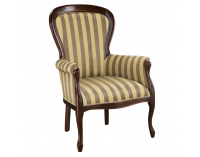 Rustikálne kreslo Wersal W-FOTEL 1 - wenge / zlatá (A4 0905)
