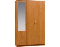 Šatníková skriňa so zrkadlom Wenecja 1 2D L/P - jelša