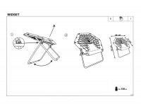 Kreslo Widget - modrá / čierna