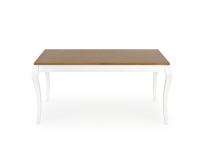 Rustikálny rozkladací jedálenský stôl Windsor - dub tmavý / biela